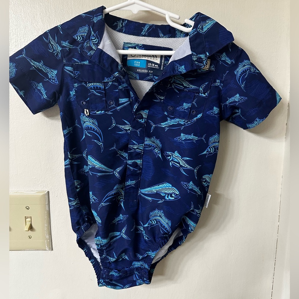 Infant Short Sleeve Onesie Magellan Outdoors Fish Gear